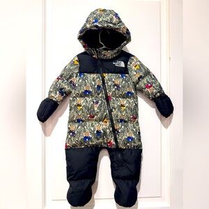 Baby Snowsuit North Face 1996 Retro Nupste 700 down  6-12mo bunting (runs big)